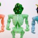 Multi-Colored Monster Head Skeletons (or Apple Devil and Friends)