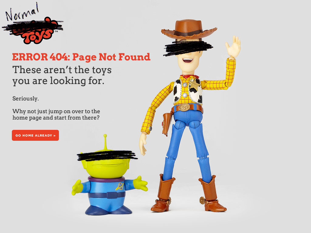 404 Page not found. These are not the toys you're looking for.