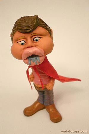 Gross Out Gang - Weird Big Lips toy with cape - Skilcraft 1987