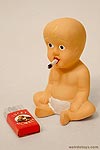 Ceramic Smoking Baby